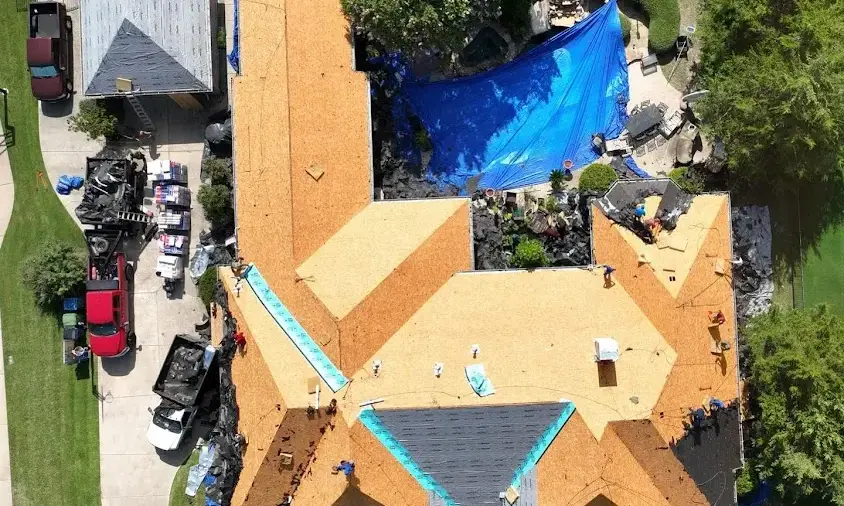 Professional Roof Repair being performed in Notre Dame
